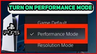 PS5 HOW TO TURN ON PERFORMANCE MODE EASY NEW!