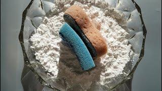 Old worn-out* sponges with cornstarch squeezing & ripping #sponge ASMR |WATCH IN HD|