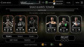 MKx Mobile Shao Kahn's Tower Gameplay Part 1-9