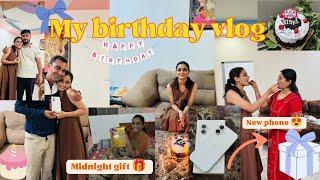 My *BIRTHDAY* Vlog||Midnight birthday gift ,new phone #birthday #vlog