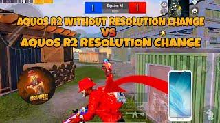 AQUOS R2 WITHOUT RESOLUTION CHANGE Vs AQUOS R2 RESOLUTION CHANGE #shorts #tdm #pubgmobile #bgmi