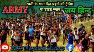 #Army_Agniveer_Dhar_Bharti_1600m_भर्ती_के_सात_दिन_पहले_की_ट्रेनिंग_व_डाइट_प्लान_1600m_Daily_Workout.