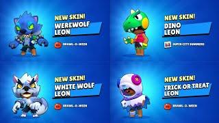 ALL LEON SKINS UNLOCK ANIMATION | Brawl Stars