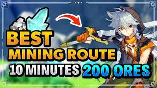 Genshin Impact Best Mining Route / Path 10 Minutes 200 Ores!! Fast and Efficient Mining Locations