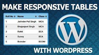 WordPress Tables - Build Tables in WordPress with Table Press Plugin