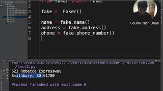 Generate Fake profile in Python with faker