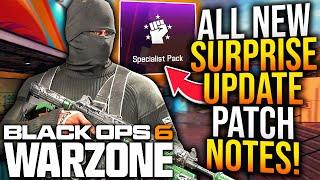 WARZONE: New SURPRISE UPDATE PATCH NOTES! Major MOVEMENT UPDATE, Weapon Changes, & More (BO6 Update)