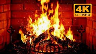  Cozy Fireplace 4K (12 HOURS). Fireplace with Crackling Fire Sounds. Fireplace Ambience