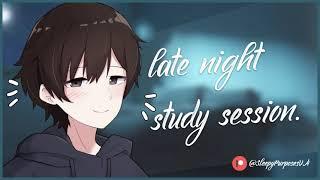 Late night study session with your boyfriend (Rain Sounds) (Keyboard)