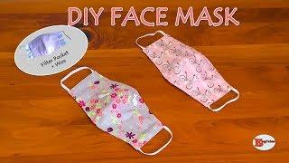 HOW TO MAKE FACE MASK AT HOME | DIY FACE MASK WITH FILTER POCKET AND WIRE| SEWING TUTORIAL