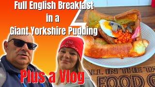 Full English Breakfast in a Giant Yorkshire Pudding Plus a Vlog