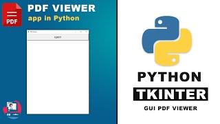 How to create pdf viewer app using python | python tkinter
