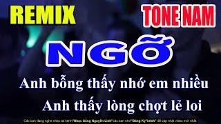 Karaoke Ngỡ Tone Nam Remix | Nhạc Sống Nguyễn Linh