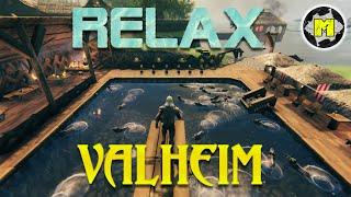 Зона отдыха с бассейном |  Relax  | Valheim guide build | Valheim gameplay