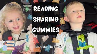 Gummies Reading Sharing Funny After School Love and Snacks Brother and Sister