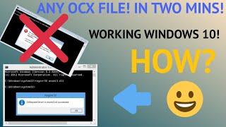 How to register any ocx file. WORKING windows 10