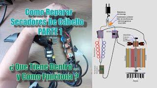 COMO REPARAR SECADORES DE CABELLO PARTE 1 #reparación  #ideas #electricidad #como #electronica