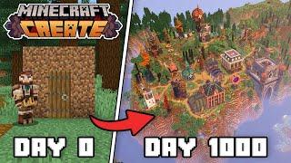 I Survived 1000 Days FULL MOVIE - Minecraft Create Mod