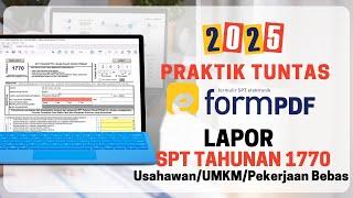 TERBARU! CARA LAPOR SPT TAHUNAN ONLINE USAHAWAN PEKERJAAN BEBAS |  LAPOR PAJAK EFORM PDF 1770