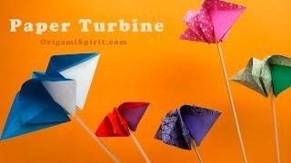 Origami Turbine -A Paper Spinner : : Super Molinete