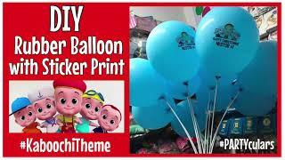 DIY Rubber Balloon with Character Sticker Print #PARTYculars