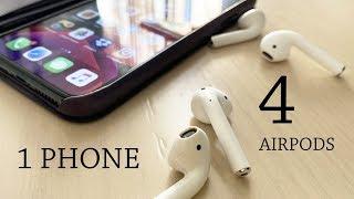 Connect two pairs of airpods to one iphone