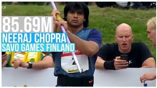 Neeraj Chopra Threw 85.69M in Savo Games at Lapinlahti Finland