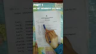 UGC NET Geography booklist/ syllabus #shorts  #ugcnet #dec2023 #geography #geographysyllabus