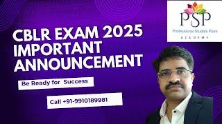 CBLR Exam 2025 Important Information- by PSP Academy India's No 1 Academy for F Card G card Exam