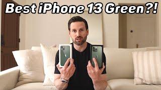 iPhone 13 Pro ALPINE GREEN vs GREEN | What is the BETTER GREEN?!