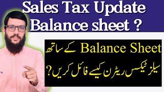 How to Report Balance Sheet | New Sales Tax Rules I Sale tax Return Filing 2024 I SRO 350 I update