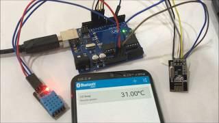 Sending Sensor Data to Android Phone using Arduino and NRF24L01 over Bluetooth (BLE)