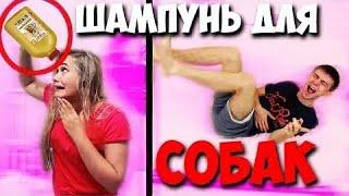 ПОМЫЛА ГОЛОВУ ШАМПУНЕМ ДЛЯ СОБАК ПРАНК! ЖЕСТЬ У МЕНЯ ЧУТЬ НЕ ВЫПАЛИ ВОЛОСЫ! СМЕШНОЙ ПРАНК НАД ПАРНЕМ