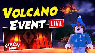 Fisch VOLCANO Eruption LIVE EVENT Update Quest | Secret Door Bunker | Mariana's Veil  Roblox Live