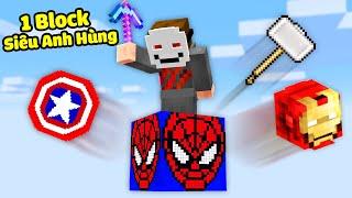 Minecraft nhưng Tôi Sinh Tồn Trên 1 Block Siêu Anh Hùng