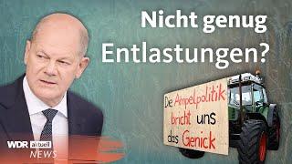 Bauern unzufrieden mit geplantem Entlastungspaket der Ampel | Aktuelle Stunde