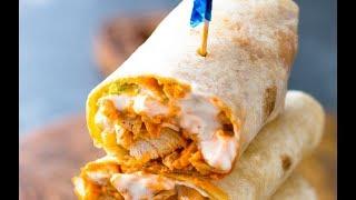 5 Minute Buffalo Chicken Wraps