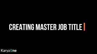 Creating Master Job Title