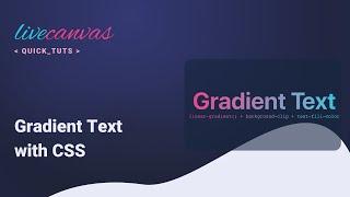 How to achieve gradient text in CSS