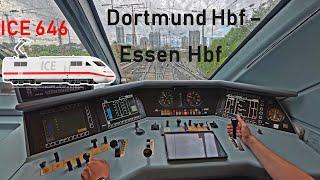 Das kam unerwartet! | ICE 646 Dortmund Hbf - Essen Hbf | ICE-Führerstandsmitfahrt | BR 402 | 4K HDR