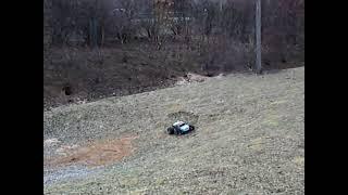 RC Auto hat einen Unfall am Baum