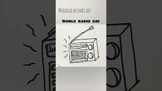 Happy world radio day  |Radio drawing | #radio #worldradioday #radiodrawing