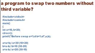 C programming swap two numbers without using third variables || codingnoman