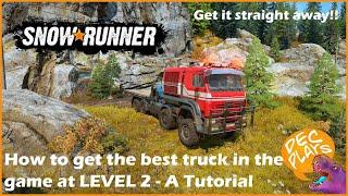 How to get the best truck in the game at Level 2 (2020) (Azov 64131) - Snowrunner - Tutorial