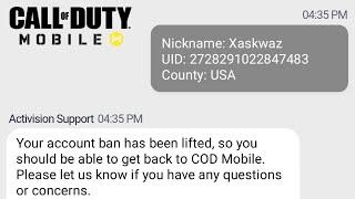 *FIX* HOW TO UNBAN ACCOUNT IN CALL OF DUTY MOBILE