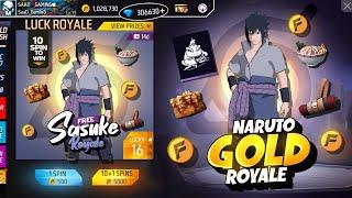 NARUTO GOLD ROYALE + SASUKE BUNDLE | 100% Free Magic Cube Exchange Event | Free Fire New Event