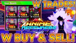 ANIME DEFENDERS! W BUY AND SELL! EASY GEM PROFITS! TRADING In Anime Defenders