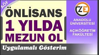 AÖF 2 Yıllık Önlisans En Az Kaç Yılda Biter - Mezun Olunur