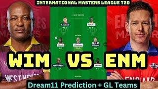 WIM vs ENM Dream11 Team Prediction Today | WIM vs ENM Dream11 Prediction