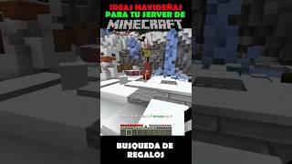 IDEAS NAVIDEÑAS para tu SERVIDOR: ¡Busqueda de Regalos! - Minecraft #Shorts